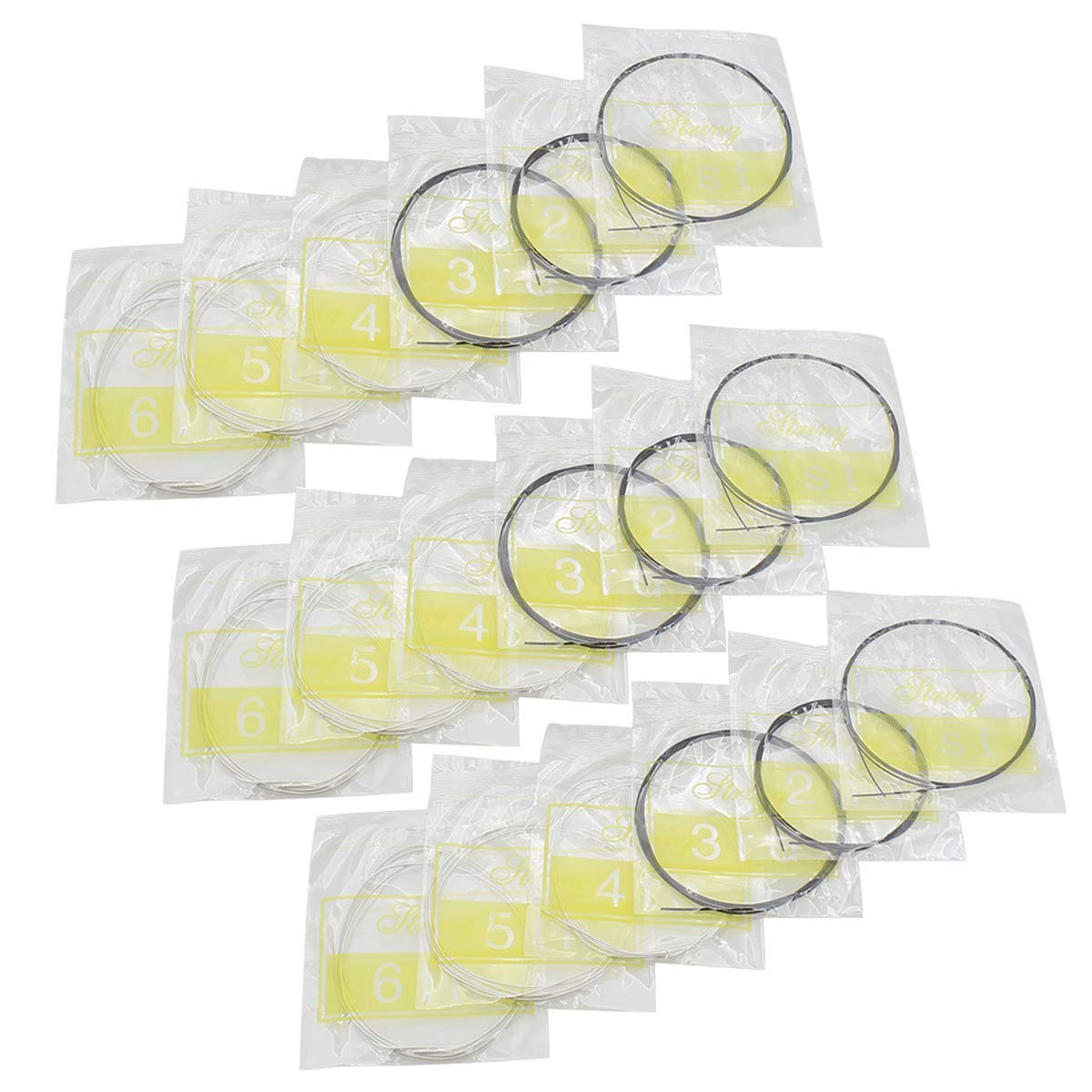 JYsun Classical Guitar Strings 3 full sets with Black Nylon for E-1st B-2nd G-3rd and Nylon Core Silver-Plated Copper Wound for D-4th A-5th E-6th