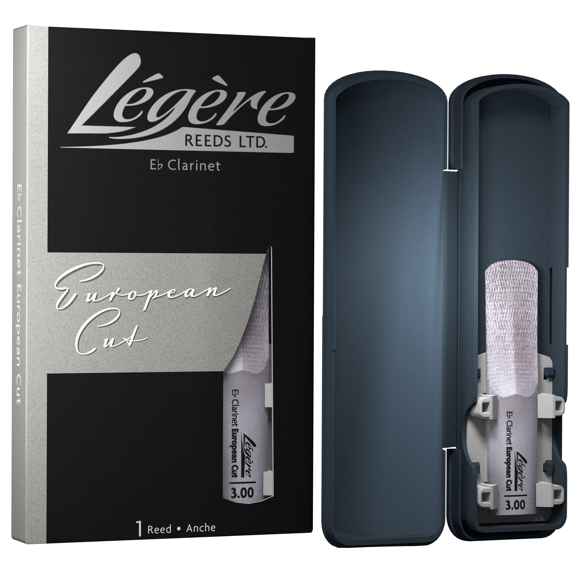 Légère Reeds – Eb Clarinet Reed, European Cut, Strength 3.00 (EBES3.00) – Premium Synthetic Woodwind Reed