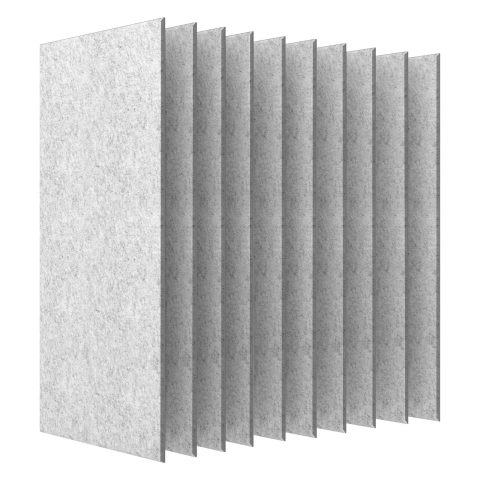10 Pack Acoustic Panels, 47.2 x 23.6 Inches Sound Proof Panels, Silver Grey