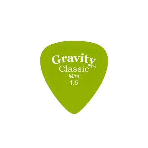 Gravity Picks Classic Guitar Pick – 1.5mm Fluorescent Green- Polished