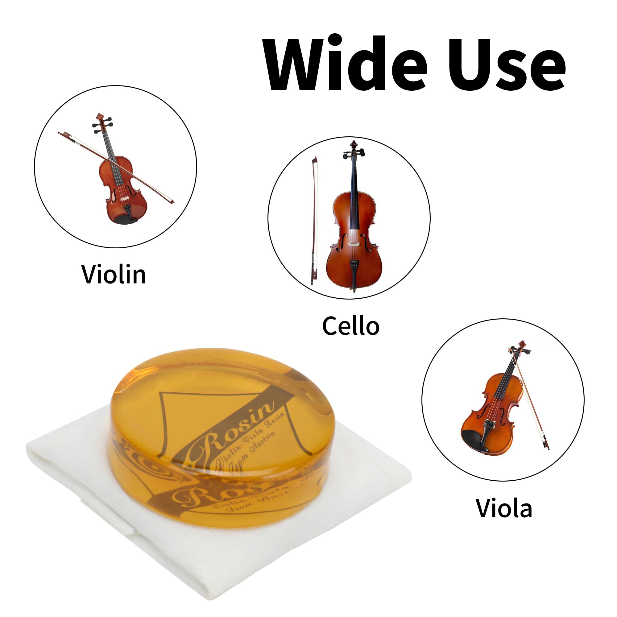 1-Pack Violin Rosin,Round Natural Rosin for Violin,Viola,Cello