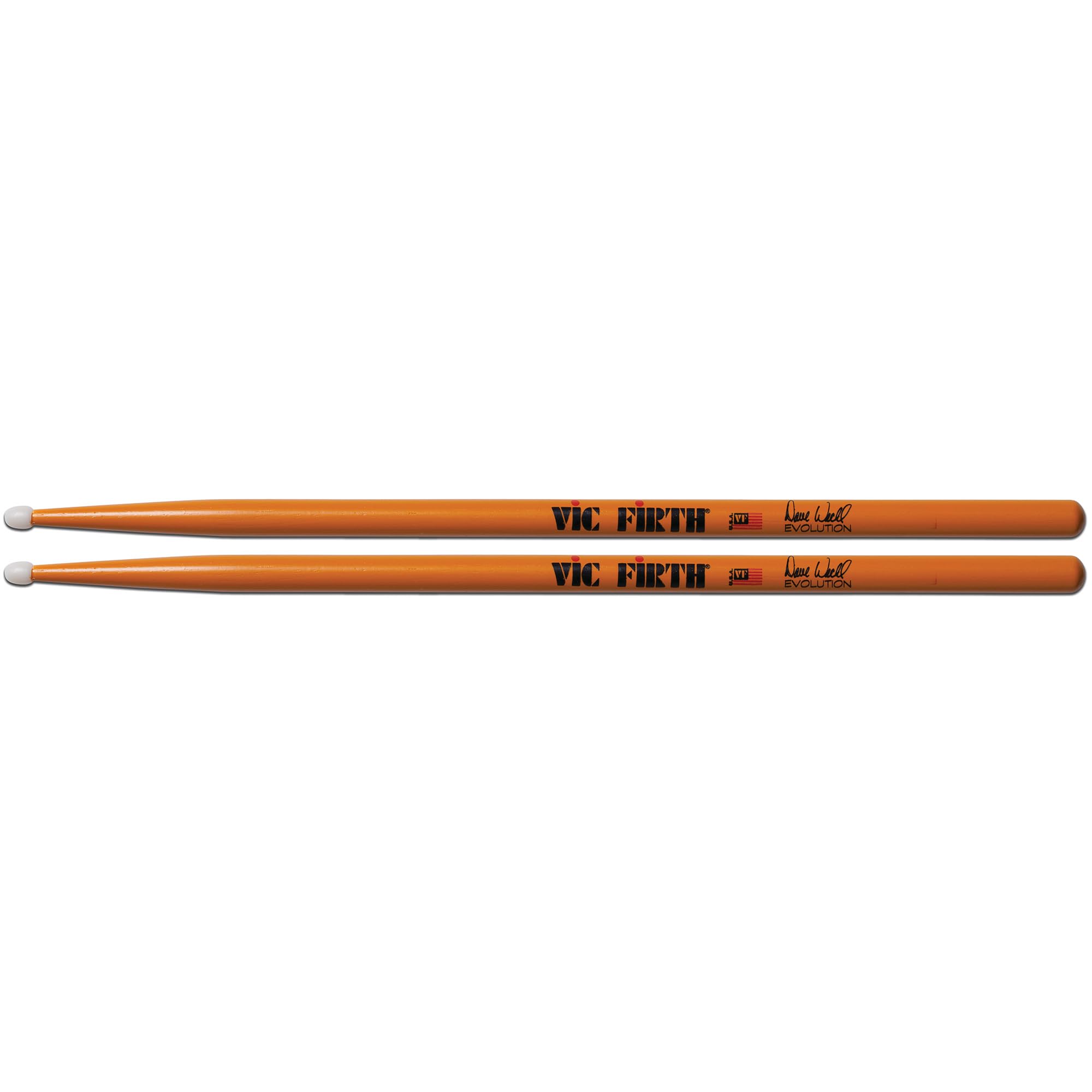 Vic Firth Signature Series Dave Weckl Evolution Nylon Tip Drumsticks – 6‑Pack Bundle with Austin Bazaar Polishing Cloth
