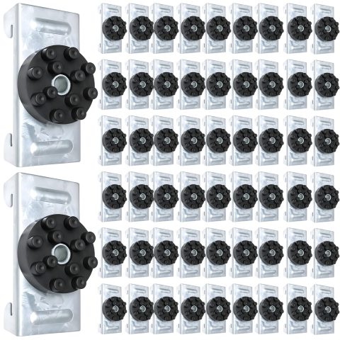 Mindoub 100-Pack Soundproofing Clips, Sound Isolation Clips for Walls and Ceilings, Decoupling Resilient Channel Clips for 7/8″ Hat Channel, Noise Reduction for Recording Studio Home Office Apartment