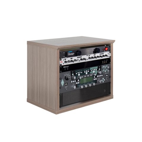 Gator Frameworks Elite Furniture Series 8U Wood Desktop Studio Rack in Driftwood Grey Finish (GFW-ELITERK-8U-GRY)