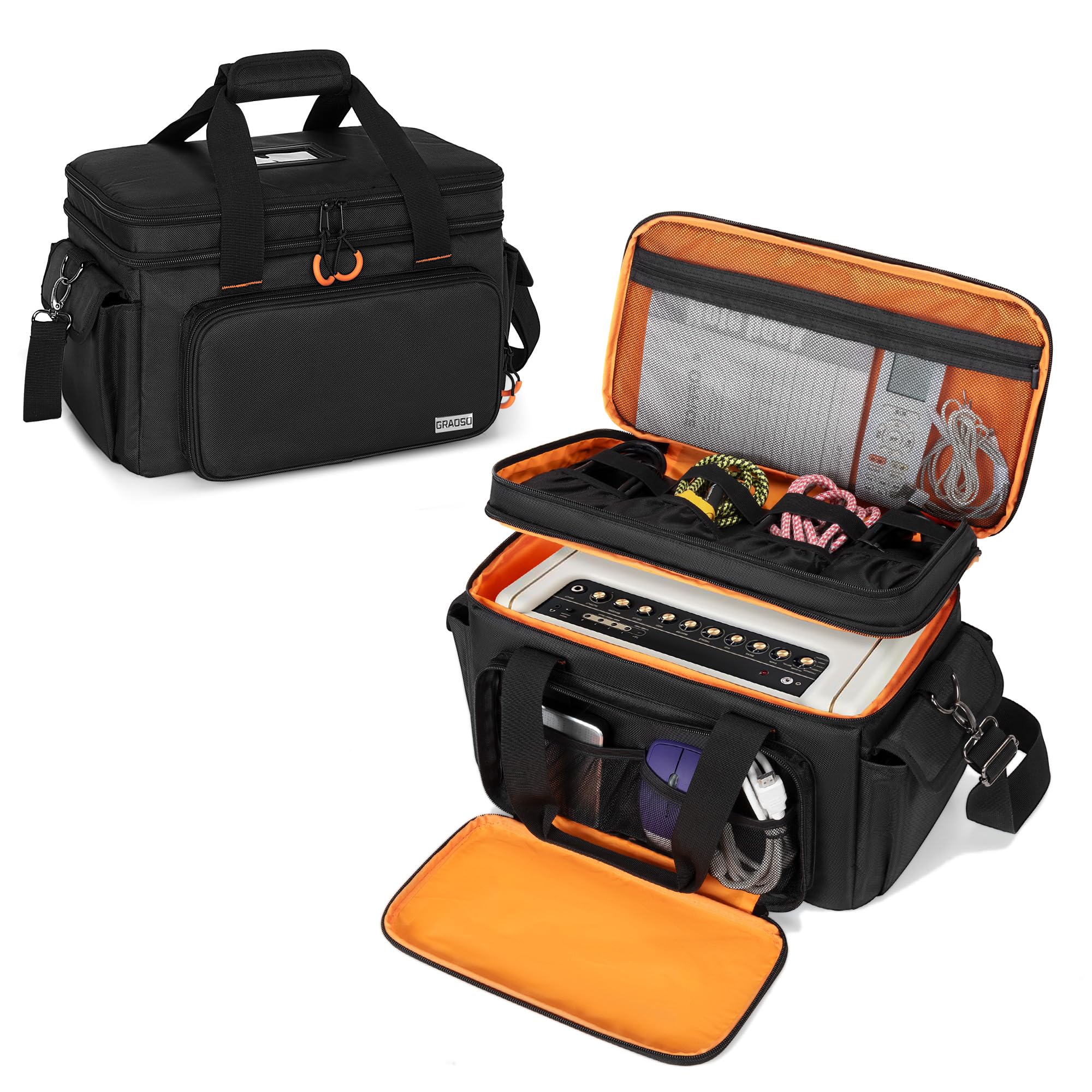 Carry Bag Compatible with Positive Grid Spark 40 Amp, Music Gear Case Black