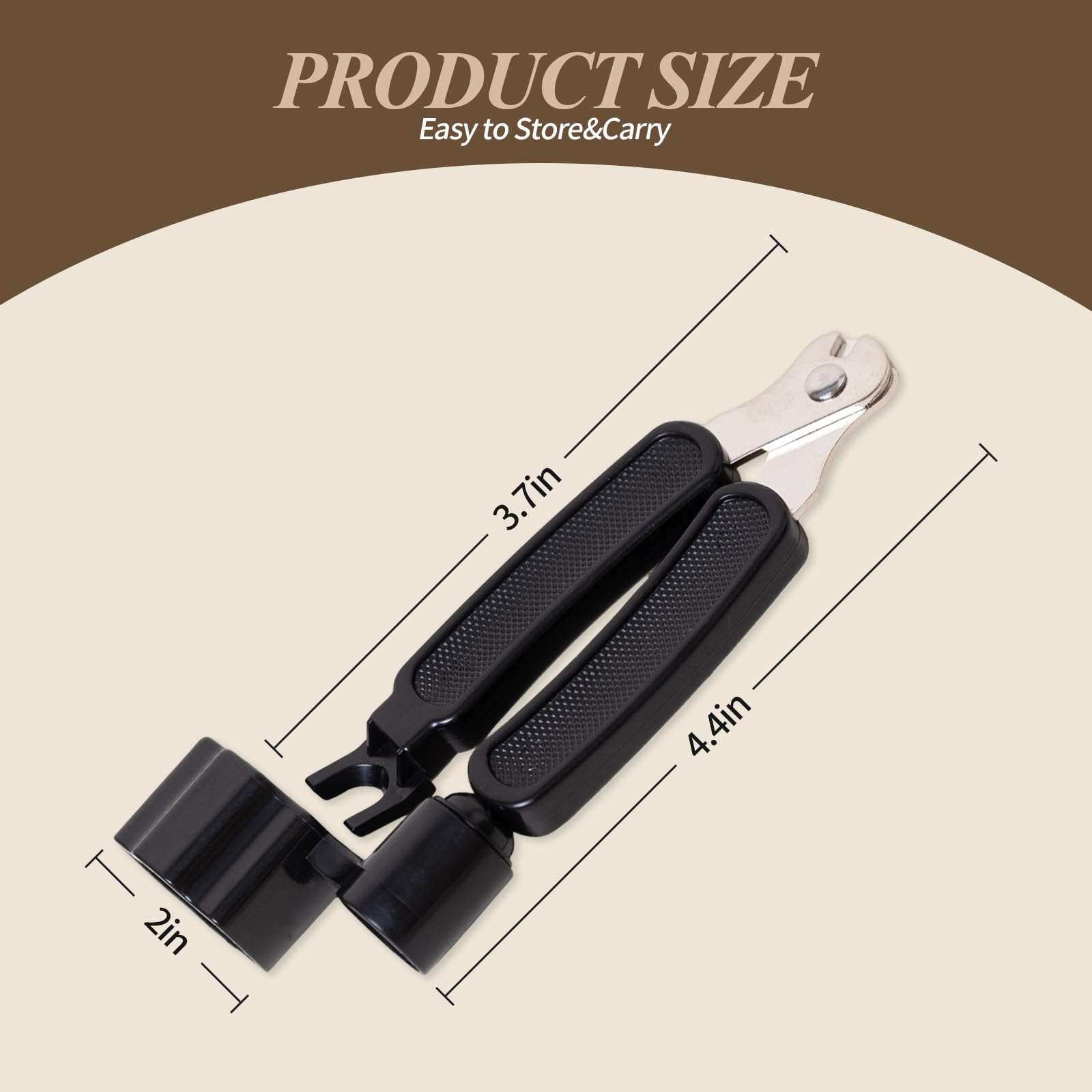 2PCS Guitar String Winder and Cutter Pin Puller,3-in-2 Multi-functional Guitar String Tool for Acoustic Guitar, Electric Guitar, Banjo and More