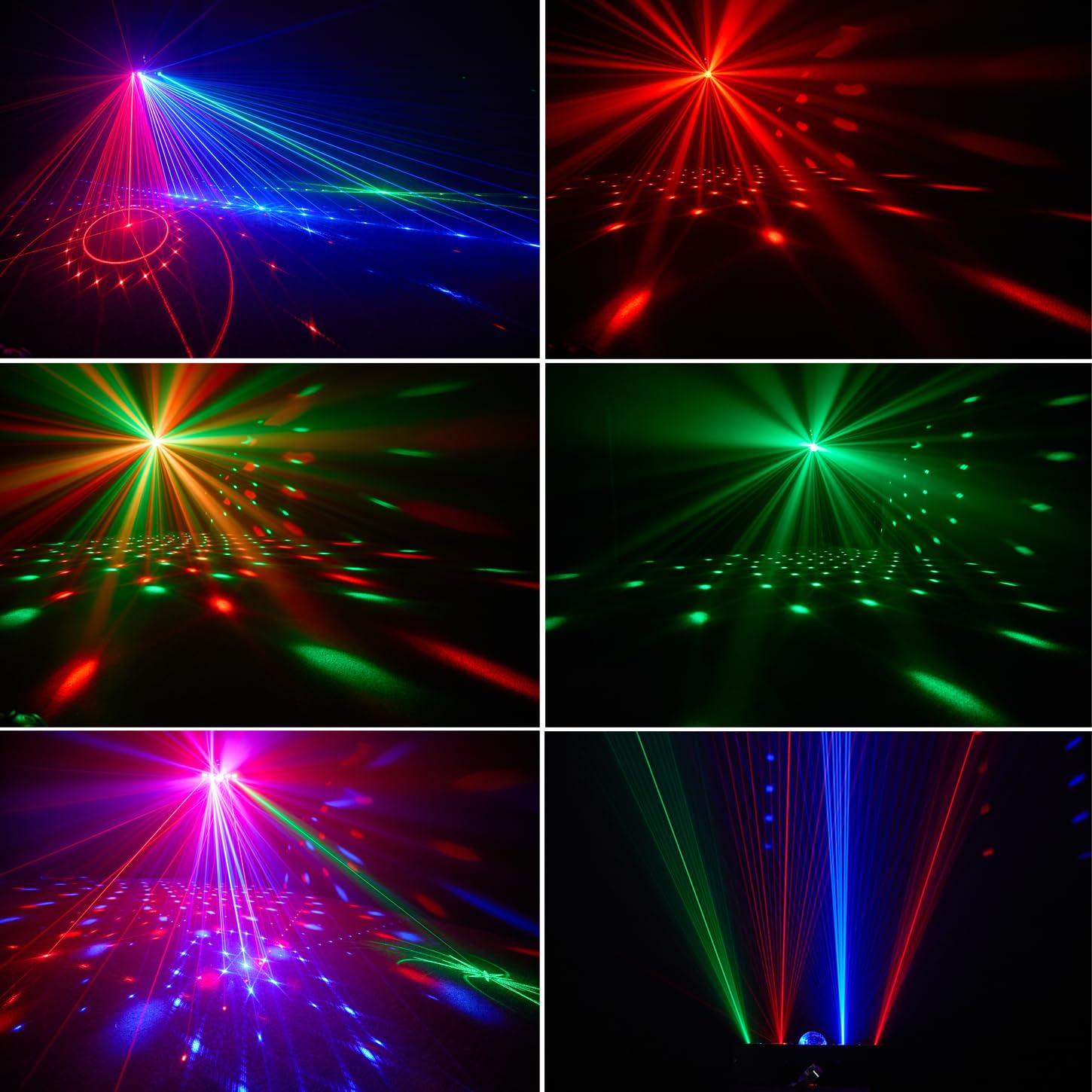 DJ Lights for Parties, Pro 7 in 1 DMX & Sound Activated DJ Lights Show Machine with Disco Ball Light, UV Black Lights – Sound Activated LED Lighting for Home, Karaoke, Birthday and DJ Events World Cup