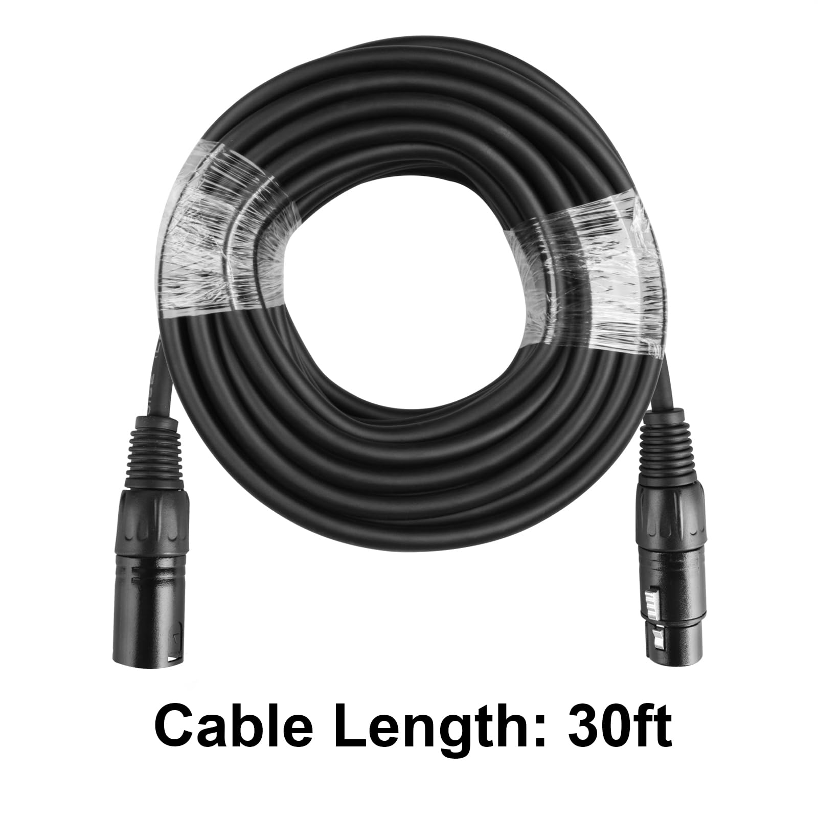 MOUNTAIN_ARK 1 Pack 30ft 3-Pin DMX Cable, XLR Male to Female