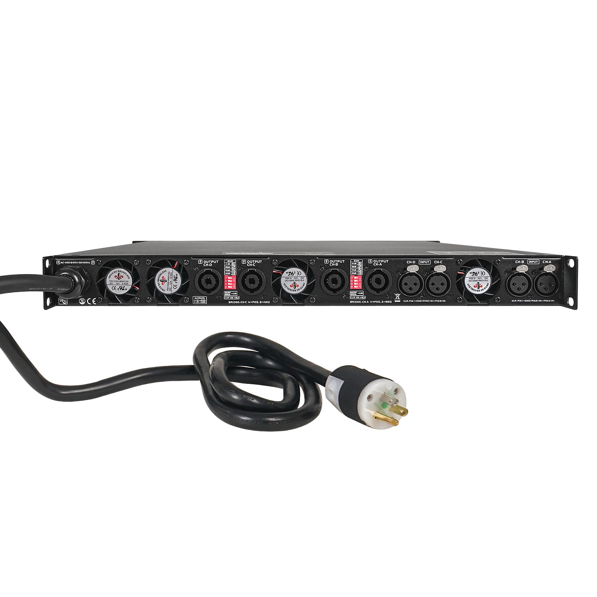 Sound Town Mode Audio High Power Density Class-D 4-Channel PA/DJ Power Amplifier, 4 x 3600W RMS at 4-ohm, with PFC Power, LED Screen (XDi-3604)