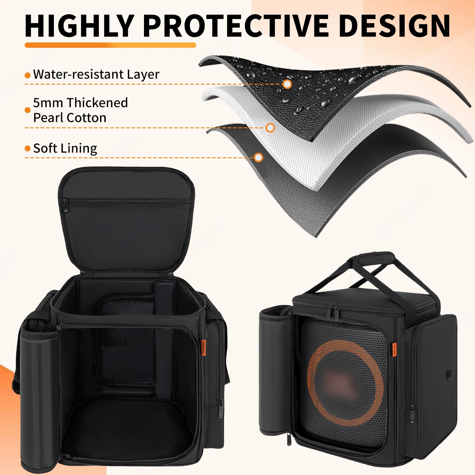 Speaker Travel Bag Carrying Case Fits for JBL Party Box Encore Essential 2