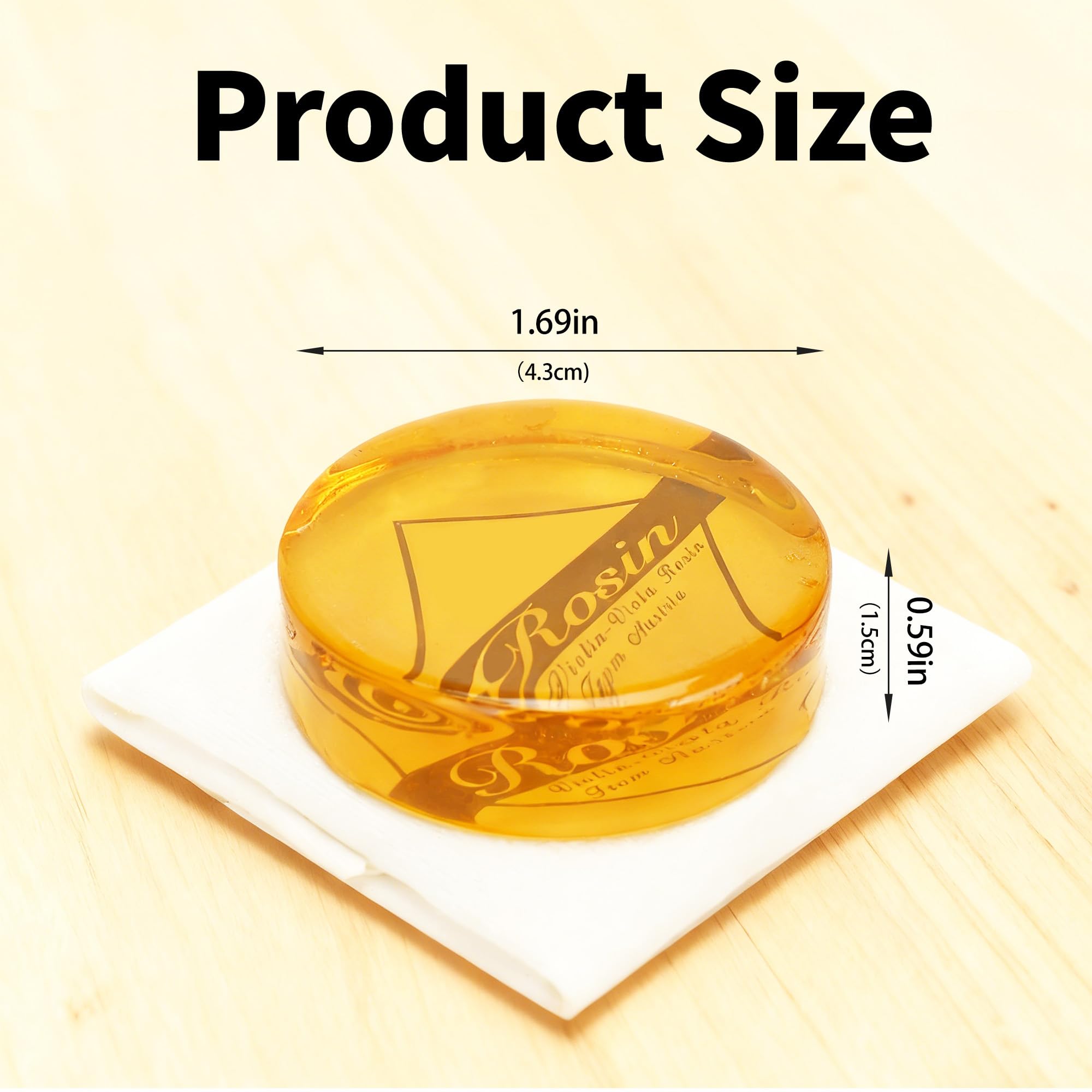 1-Pack Violin Rosin,Round Natural Rosin for Violin,Viola,Cello