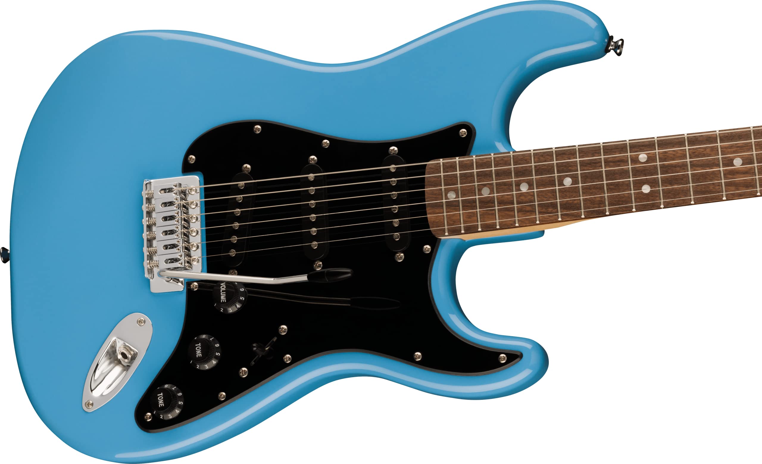 Squire Sonic Stratocaster Electric Guitar, California Blue, Laurel Fingerboard, Black Pickguard