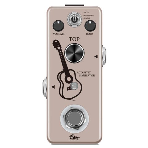 ISET Mini Accoustic Guitar Simulator Pedal For Electrical Guitar With True Bypass
