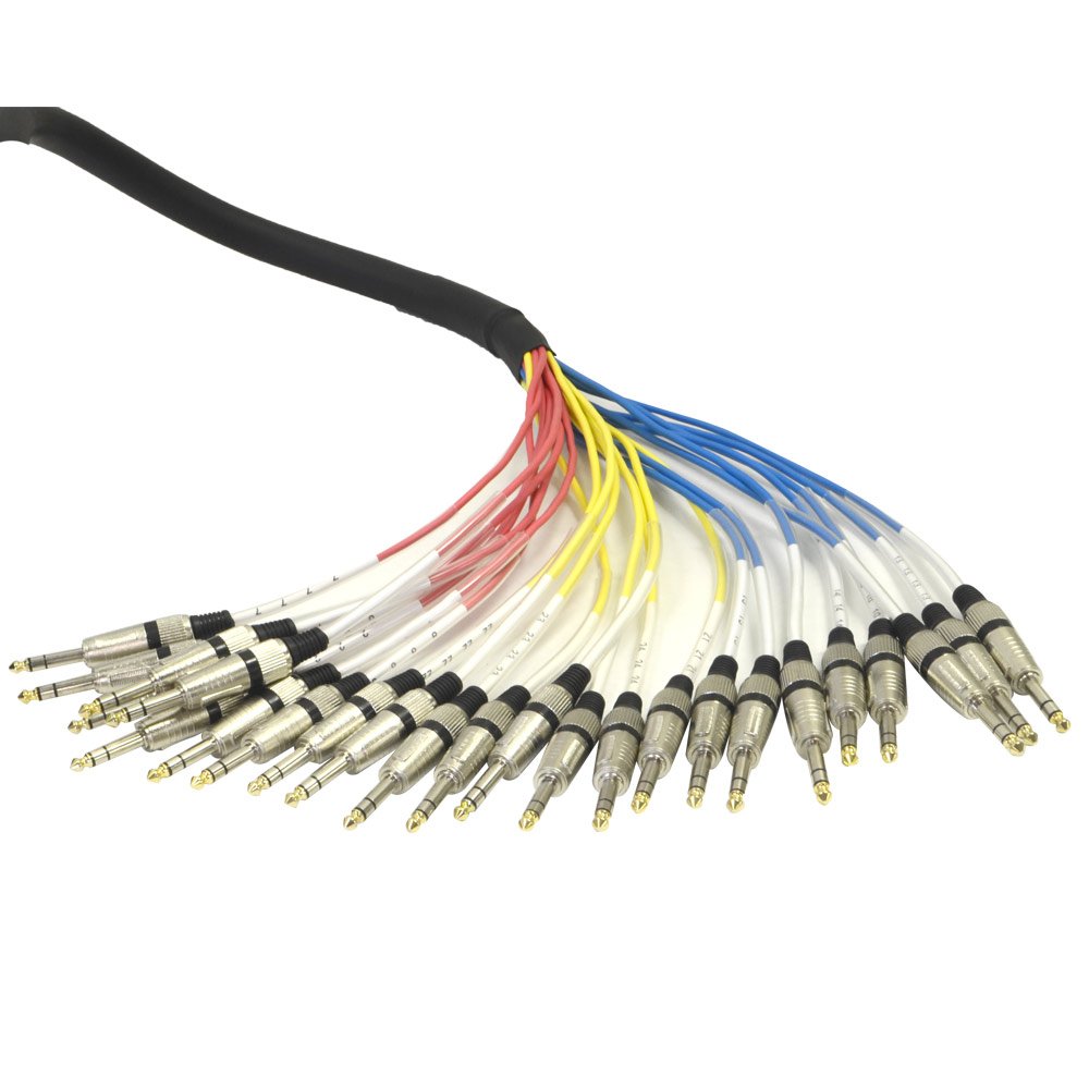 Seismic Audio – SASRT-24×15-24 Channel 1/4″ TRS Snake Cable – 15 Feet Long – Serviceable Ends – Pro Audio Effects Snake for Live Live, Recording, Studios, and Gigs – Patch, Amp, Mixer, Audio