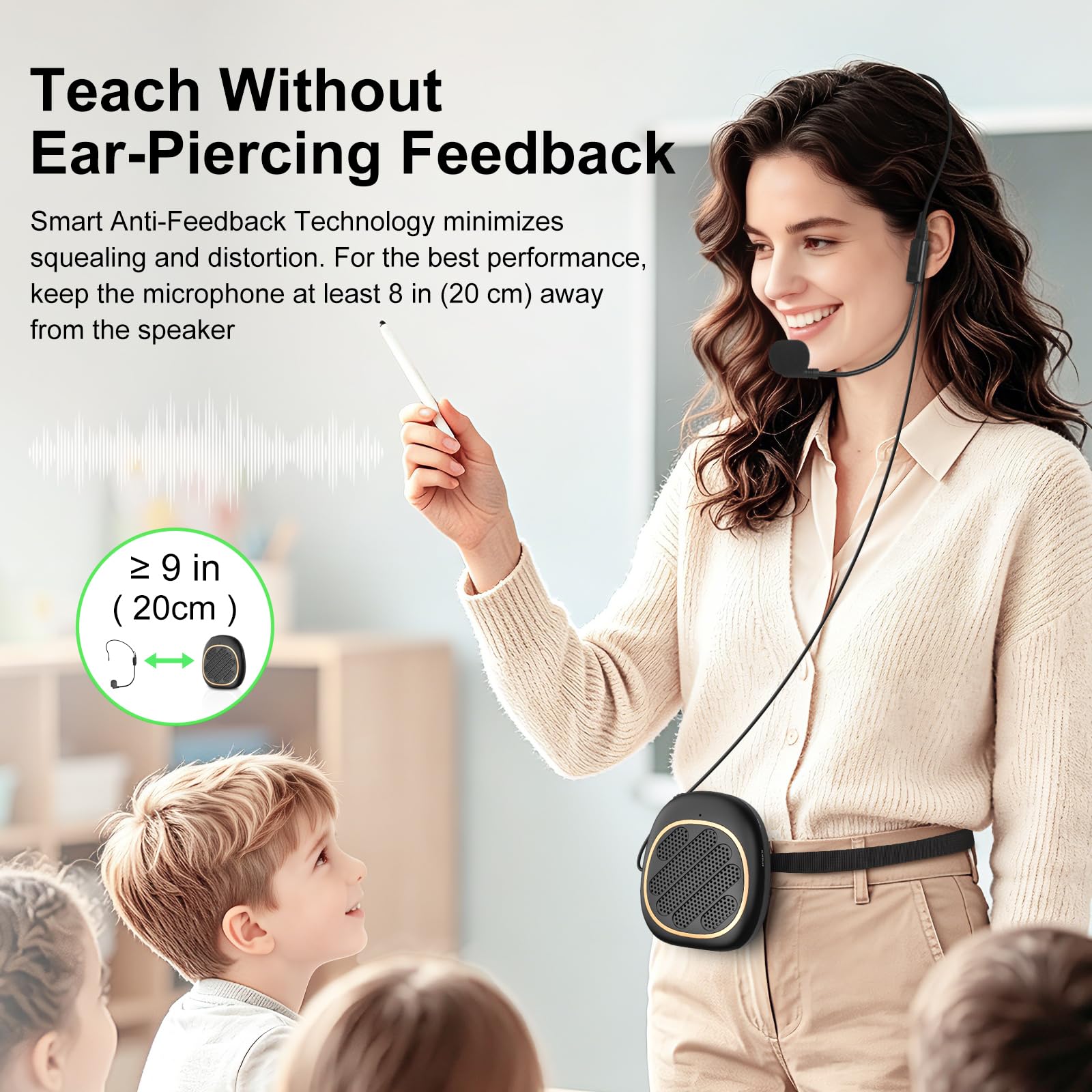 Bueuo Voice Amplifier10W Portable Speaker Microphone for Teachers