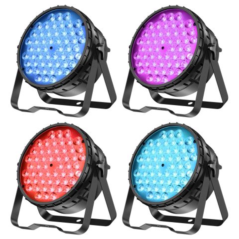 Betopper DJ Lights, 54 x 3W RGB LED Stage Par Lights, DMX/Sound(LPC015,4P)