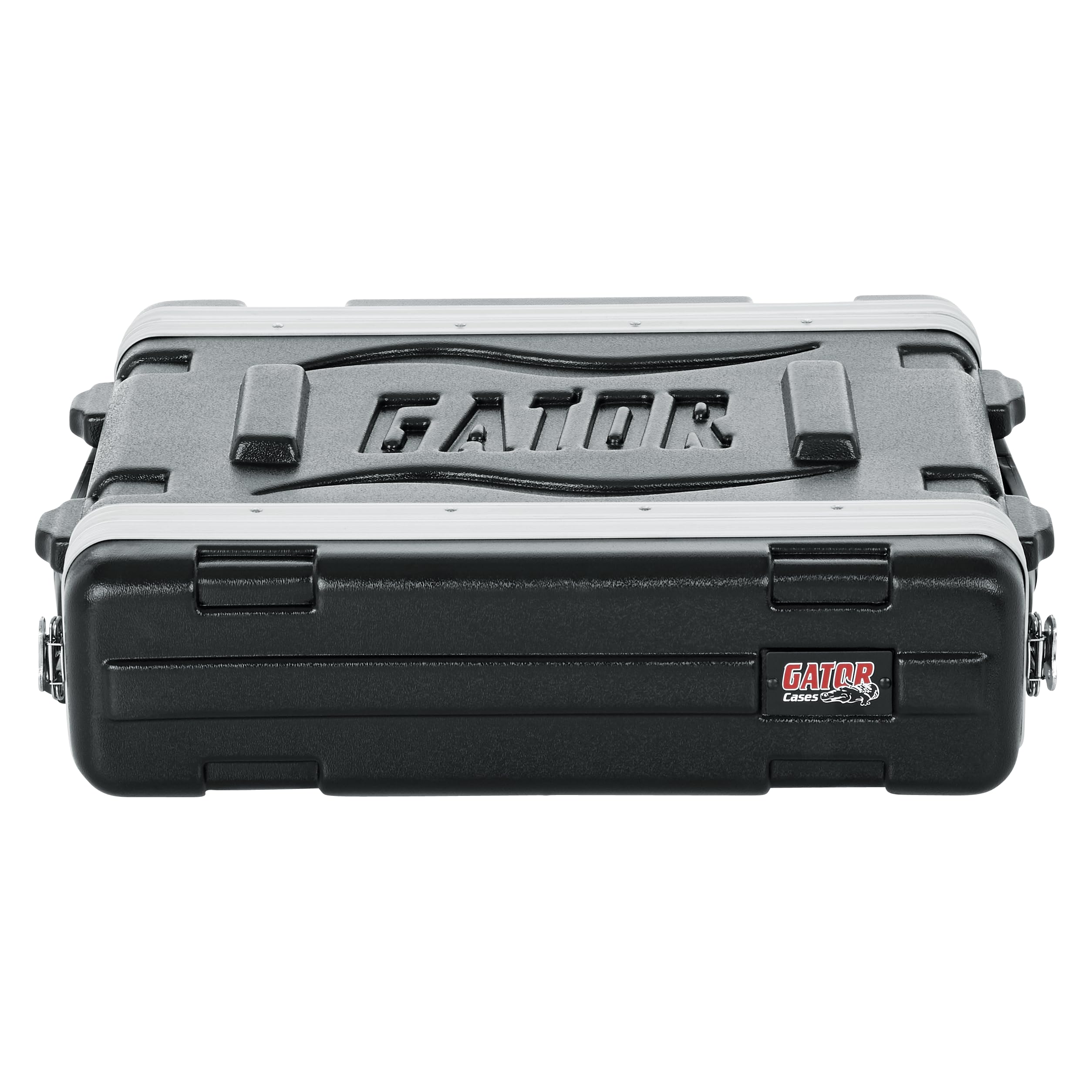 Gator Cases Lightweight Molded 2U Rack Case with Heavy Duty Latches; Shallow 14.25′ depth (GR-2S)