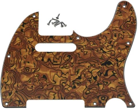 Dopro 8 Hole Tele Guitar Pickguard Scratch Plate for USA/Mexican FD Telecaster Tiger Stripe