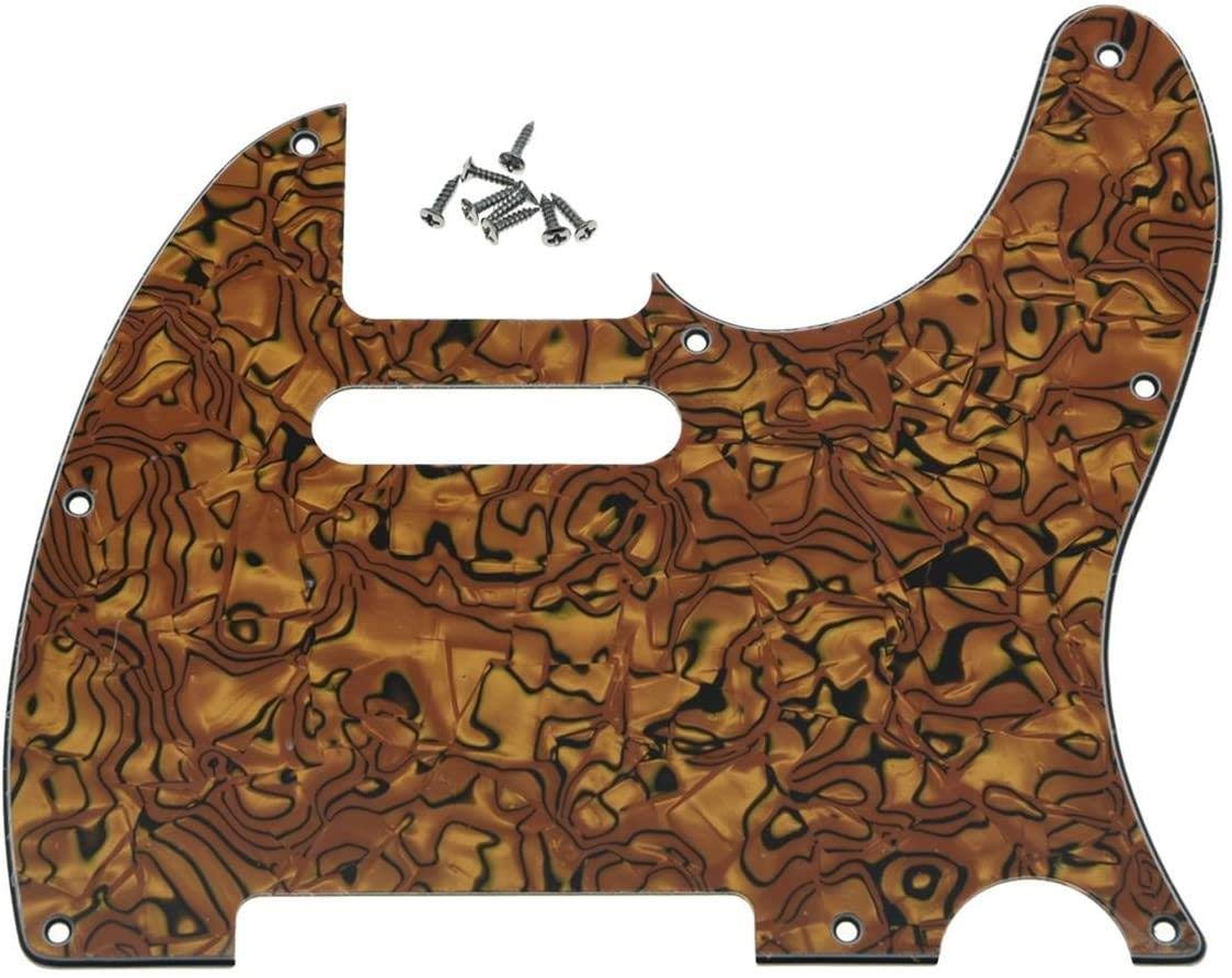 Dopro 8 Hole Tele Guitar Pickguard Scratch Plate for USA/Mexican FD Telecaster Tiger Stripe