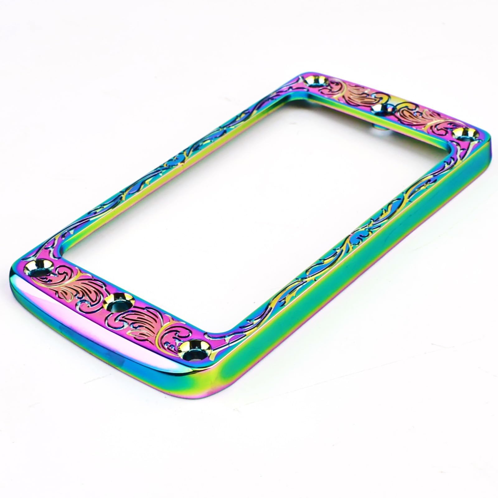 OVSAL 2 PCS Flat Metal Guitar Humbucker Pickup Ring Neck & Bridge,Rainbow