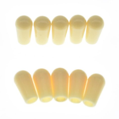 Dopro 10-Pack American #8-32 Thread 3-Way Toggle Cap Switch Tip Knob for USA Les Paul Pickup Selector/Switchcraft Light Cream