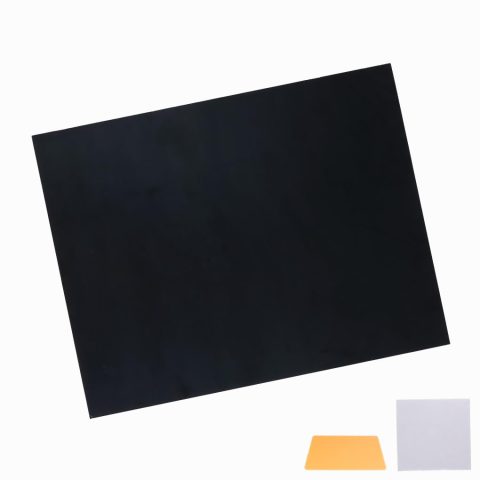 25x20cm Self-Adhesive Acoustic Guitar Pickguard Sheet, Blank DIY Scratch Plate Material Black