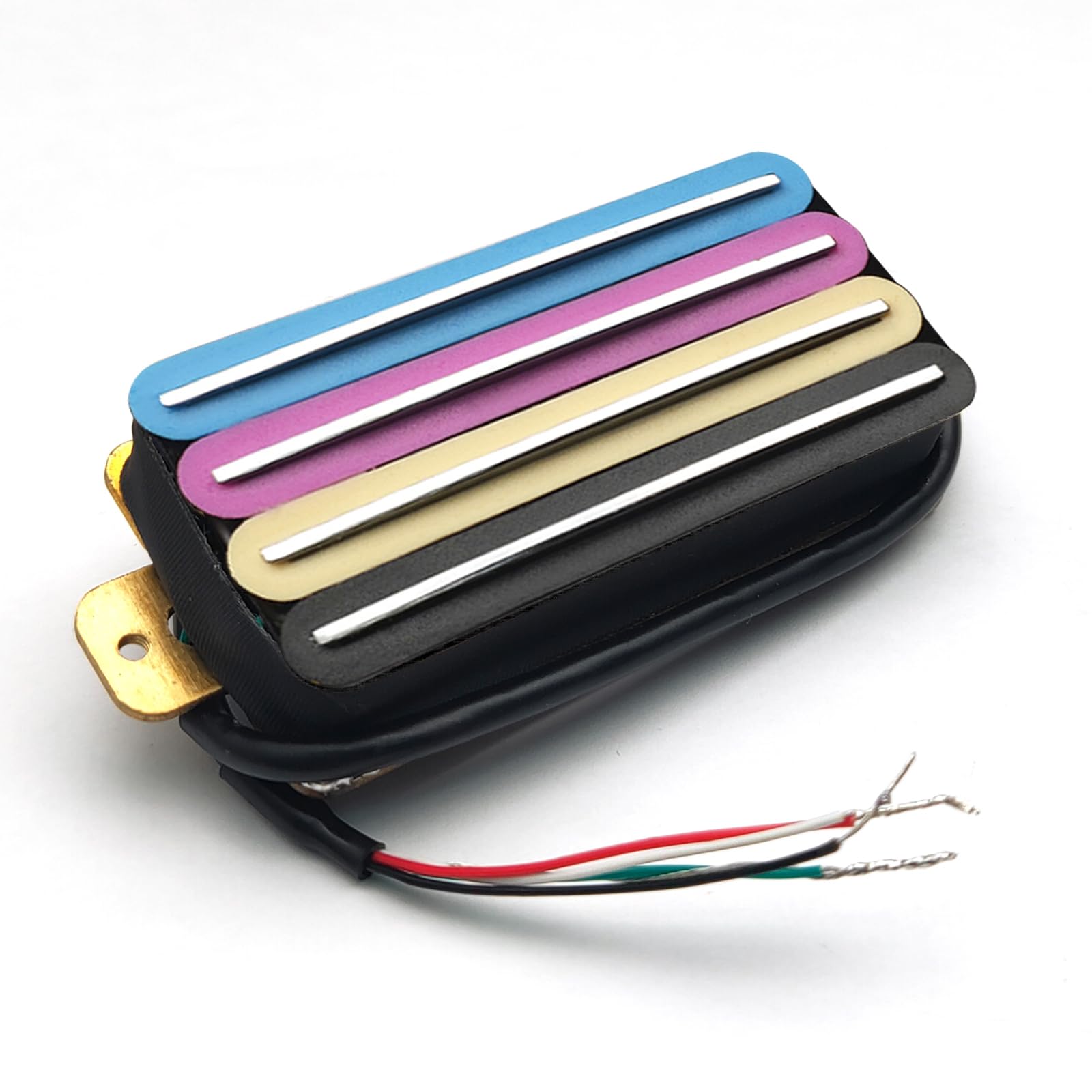SAPHUE 2-Dual Blade Electric Guitar High Output Track Type Four Coil Humbucker Pickup Rainbow