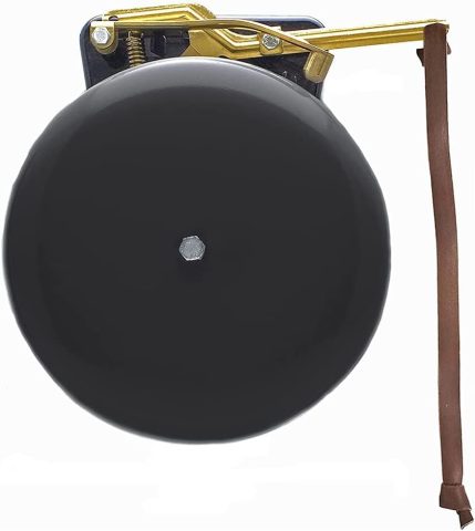 Bevin Bells Steel Trip Gong | Traditional Prize Fighter 8″ Boxing Bell | Loud & Made of Steel & Brass | Boxing Training and Warning Device in One | Man Cave/Bar Accessory | Made in USA