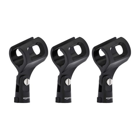 Amazon Basics Microphone Clip – Large Barrel Style – 3-Pack