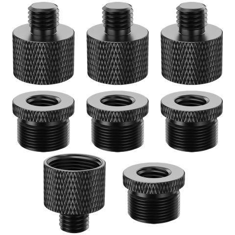 Mic Stand Adapter 5/8 Female to 3/8 Male and 3/8 Female to 5/8 Male Screw Thread Adapter for Tripod Stand Mic Mount ect 8 Pack by Rigych
