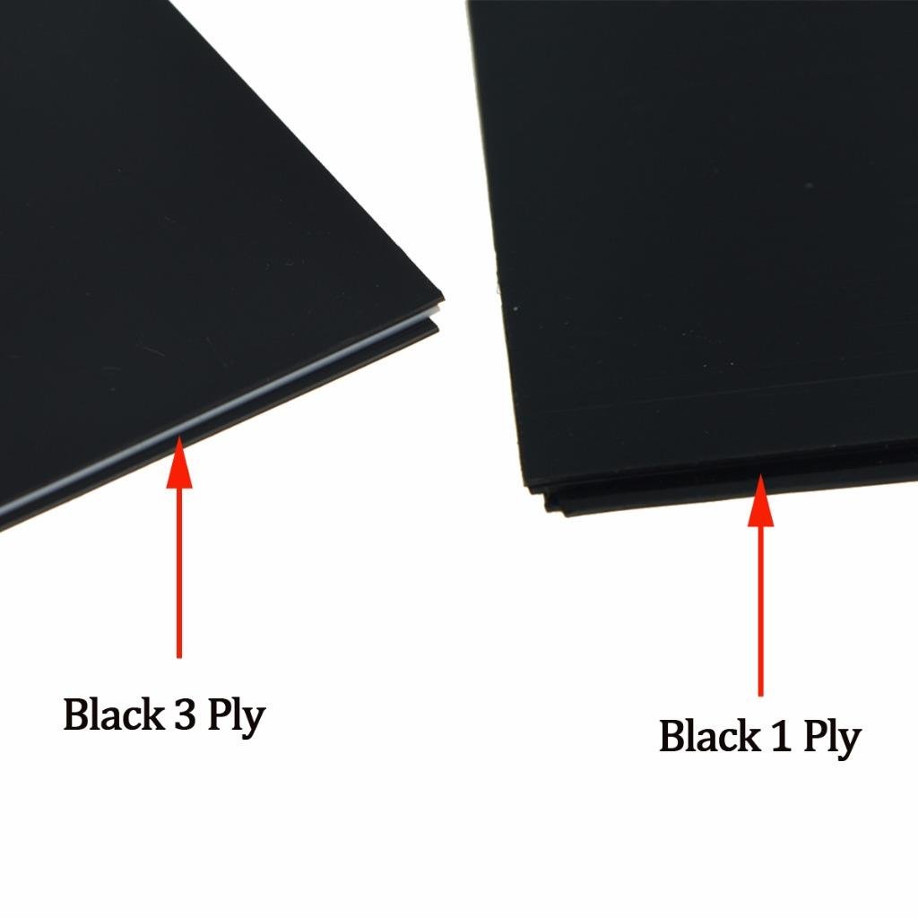 Dopro Uncut 11″x17″ DIY Blank Guitar Bass Pickguard Material Sheet Scratch Plate Material Sheet 29x43cm Matte Black 1 Ply (Cut Your Own Pickguard)