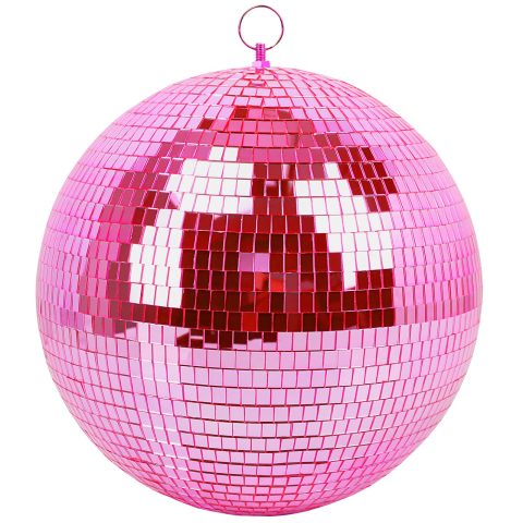Mirror Ball for Disco DJ Club Party Wedding Home Decor, Muscab 12 Inch Disco Ball with Hanging Ring, Silver White