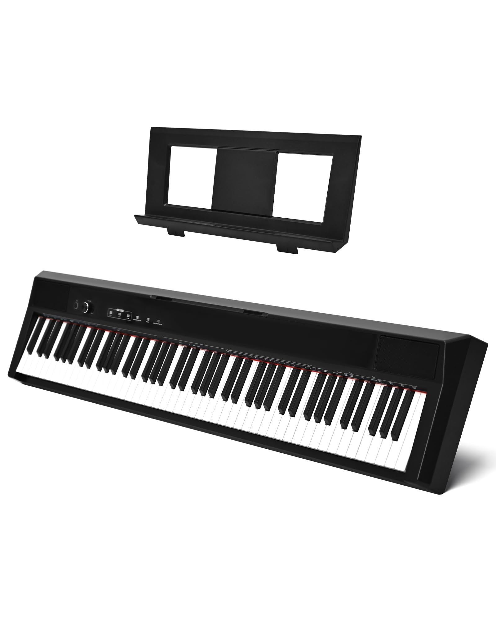 KEYIVOX S-200 Beginner Keyboard Piano – 88 Key Full-Size Weighted Digital Piano, Portable Electric Piano with Sustain Pedal, Power Supply, Dual Headphone Jack, USB-MIDI, and MP3 Player,Black
