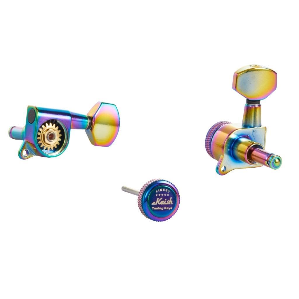 Guitar Locking Tuners 18:1 Guitar Tuning Keys Pegs Locking Tuning Machines Heads for Strat/Tele/Les Paul/SG Electric/Acoustic Guitars Burnt Chrome