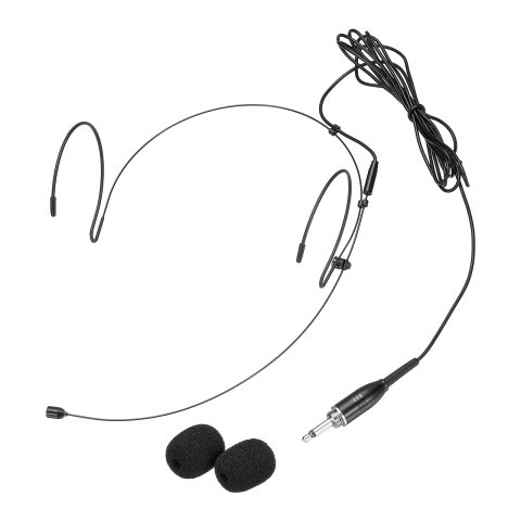 MECCANIXITY Ear Hook Headset Microphone, Double Over Ear Set Hanging Omnidirectional Wired Audio Condenser Microphone Headset with 3.5mm Thread Screw Plug 3.9ft Cable, Black
