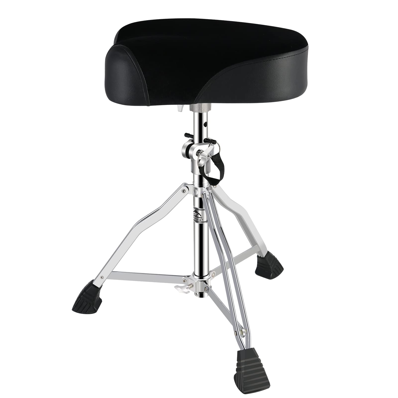 EASTROCK Drum Throne Drum Seat Height Adjustable,Padded Drum Stools Motorcycle Style Drum Chair with Anti-Slip Feet for Drummers,Adult