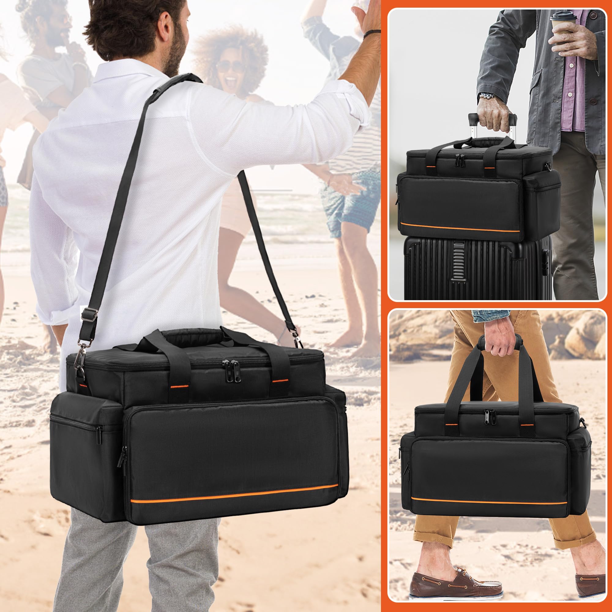 Trunab DJ Cable File Bag with Adjustable Dividers, 15.6” Laptop Sleeve