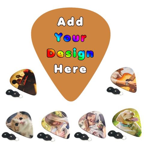 PLKIUYT Custom Guitar Picks 6 Packs Personalized Guitar Pick Double Sided Printing Design Your Own Images Logo Text for Friends Families Birthday Gifts, Peru, 0.46mm