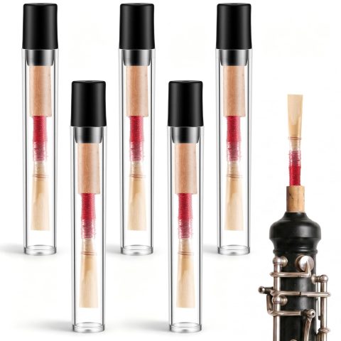 Treela 5 Pcs Practise Oboe Reeds Medium Soft Oboe, with 72mm/2.83″ Reed