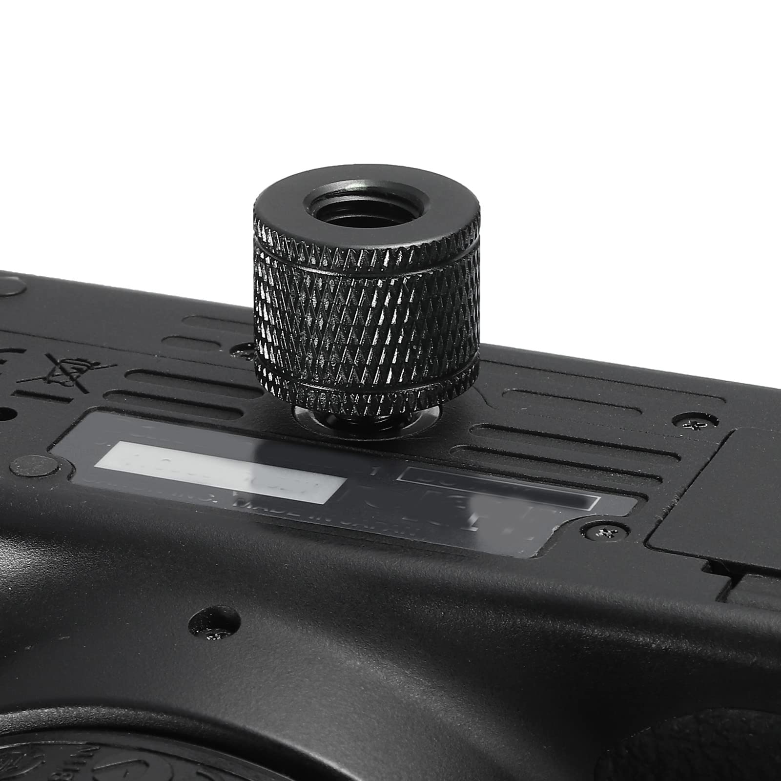 MECCANIXITY Mic Stand Adapter 1/4 Female x M8 Male Camera Screw Thread Adapter for Microphone Tripod Stand Black 2 Pack