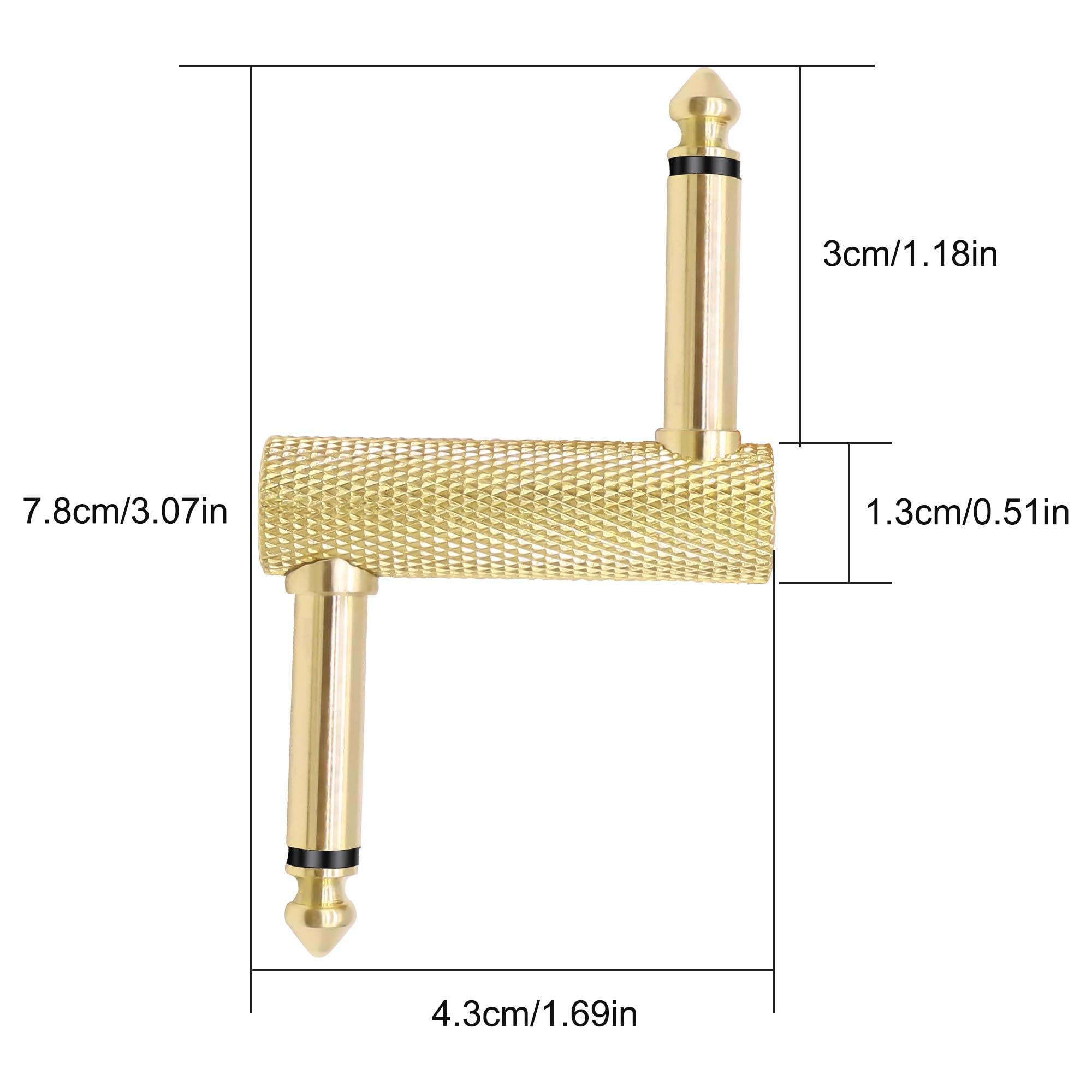 MEIRIYFA Guitar Pedal Patch Connector Z Type 6.35mm 1/4″ Effect Couplers