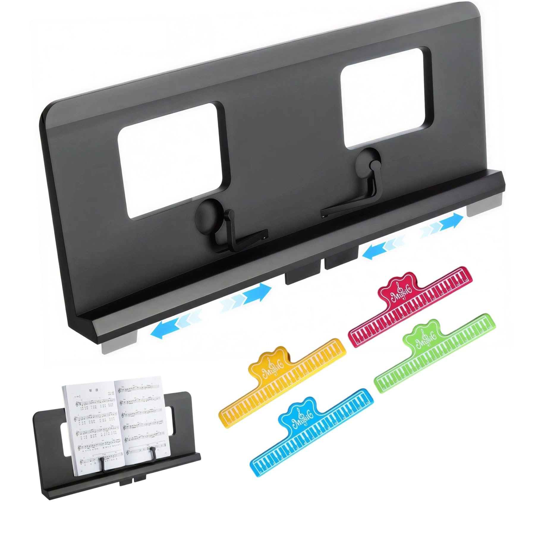 Pin Music Stand, Electronic Keyboard Sheet Music Stand with Expandable Pins