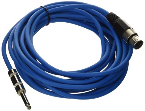 Seismic Audio – SATRXL-F25Blue – 25 Foot Blue XLR Female to 1/4 Inch TRS Patch Cable Snake Cords – Balanced