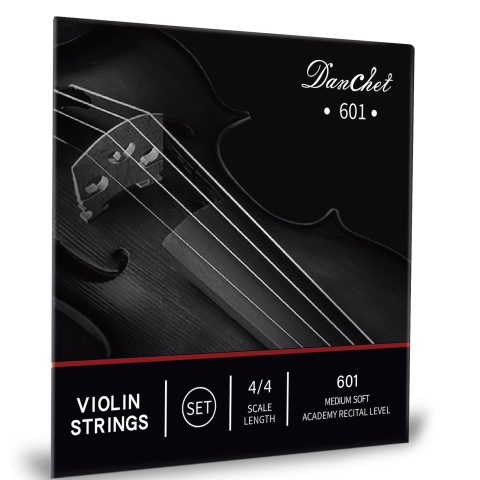 Danchet Violin Strings 4/4 Full Set Academy Performance Grade, Ball End, Medium Soft Wound 601 (Includes E, A, D, G Strings) – Reliable, Affordable Violin Replacement…