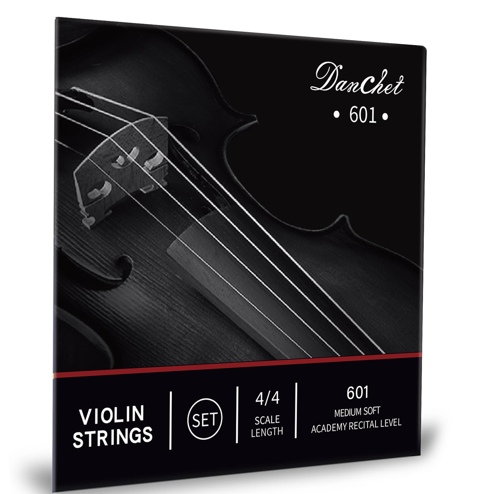 Danchet Violin Strings 4/4 Full Set Academy Performance Grade, Ball End, Medium Soft Wound 601 (Includes E, A, D, G Strings) – Reliable, Affordable Violin Replacement…