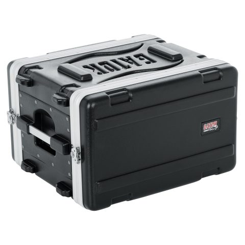 Gator Cases Lightweight Molded 6U Rack Case with Heavy Duty Latches, Shallow 14.25″ Depth (GR-6S)