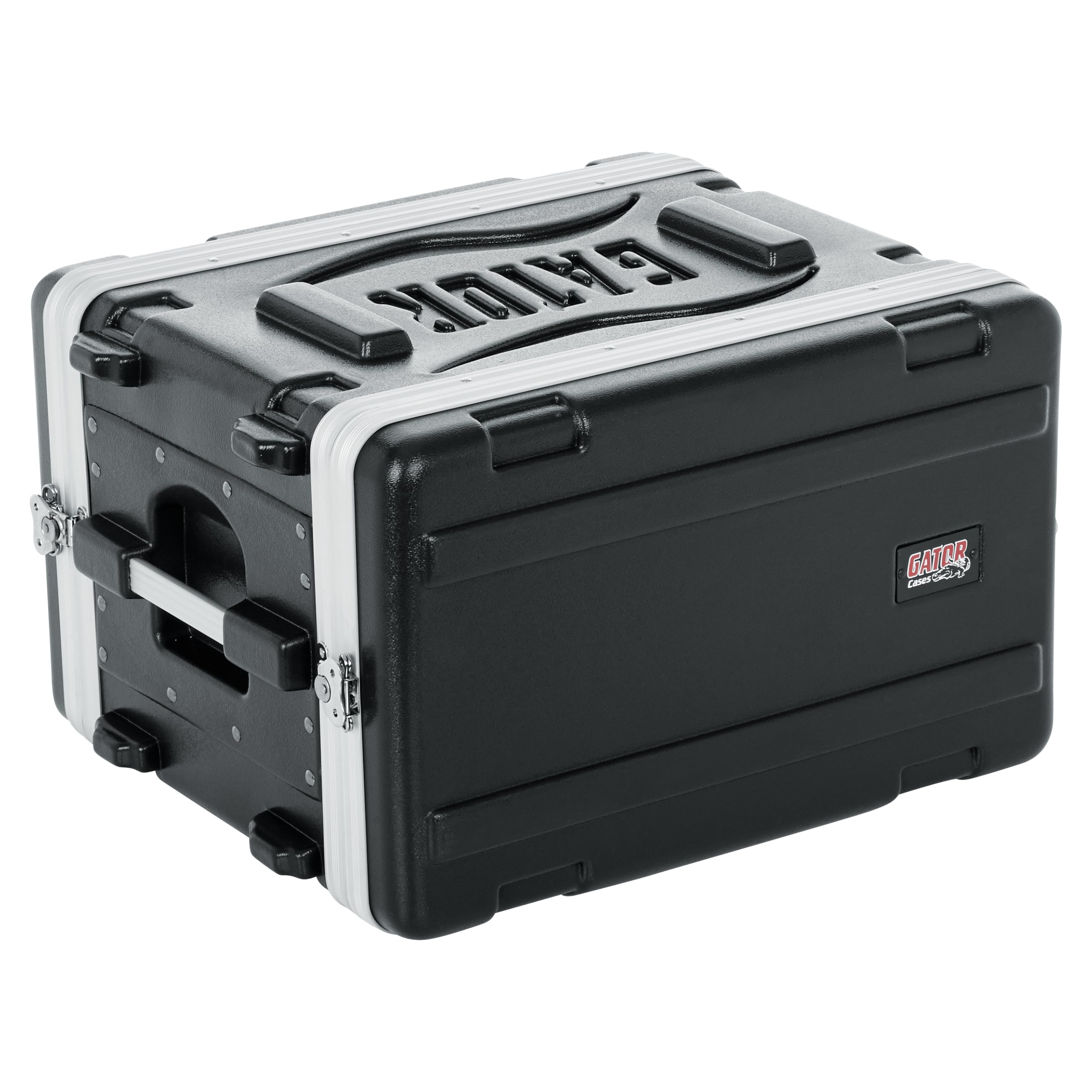 Gator Cases Lightweight Molded 6U Rack Case with Heavy Duty Latches, Shallow 14.25″ Depth (GR-6S)