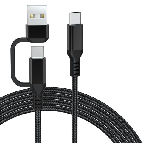 USB A/C to Type C Microphone Cable Cord Compatible with Fifine AmpliGame A6V/ A6T/ AM8/ K688/ A8, HyperX SoloCast, QuadCast 2/S/2 S, Logitech G Yeti GX, TONOR TC30, Elgato Wave 3, Wave Neo Mic (10FT)
