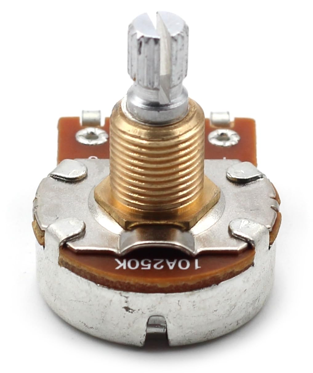 Bourns 250k Potentiometer – Short Split Shaft, Audio Taper, Low Friction Guitar Pot (3x)