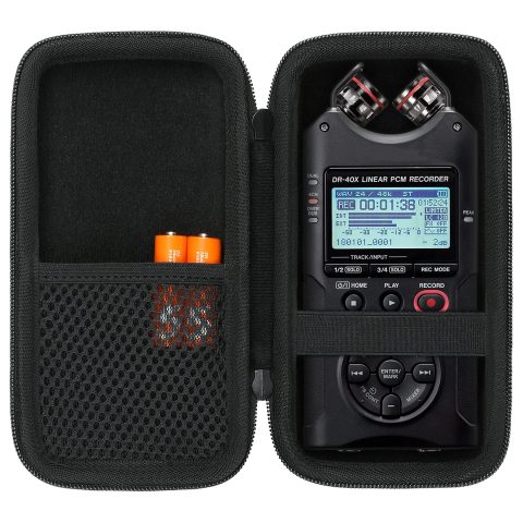 Aenllosi Hard Case for Tascam DR-40XP/DR-40X Digital Audio Recorder, Black